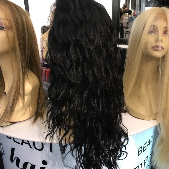 Black curly wig Long Human hair Blende 2020  lace main image 4